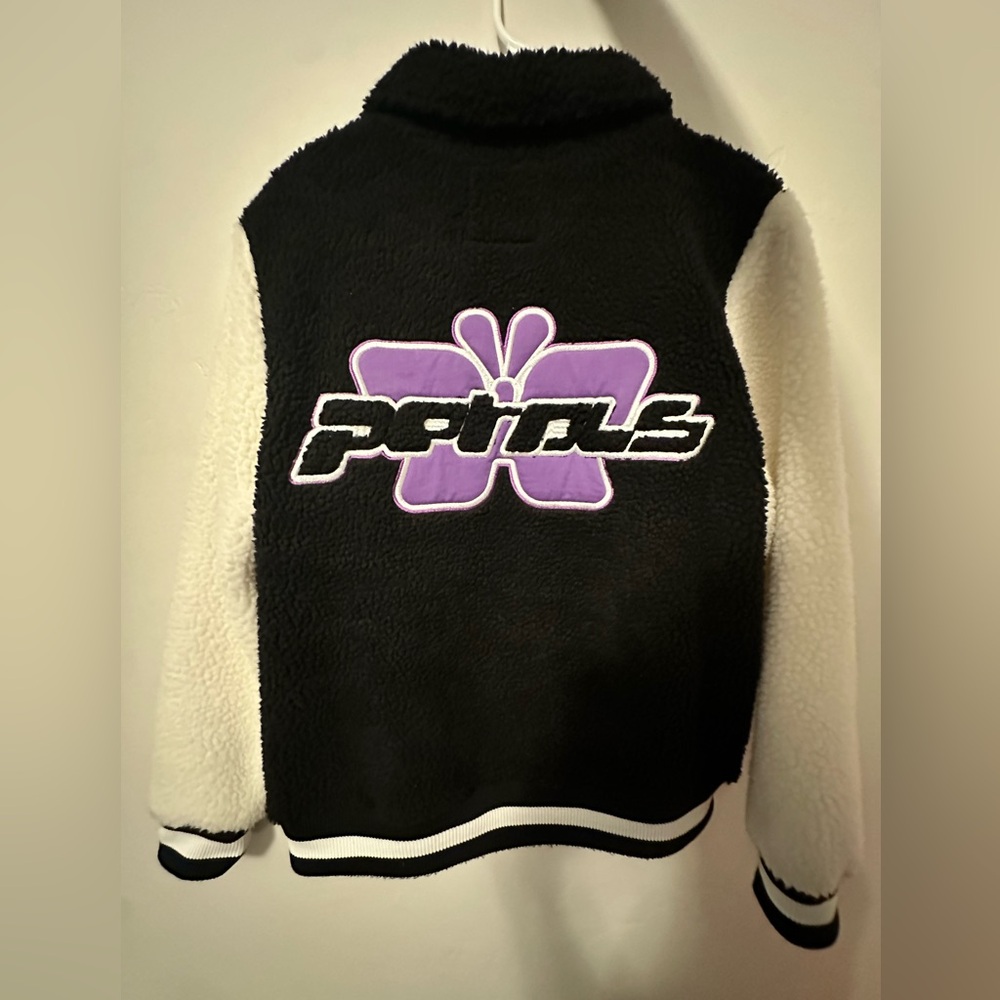 Butterfly Sherpa Varsity Jacket/ ONLY WORN ONCE